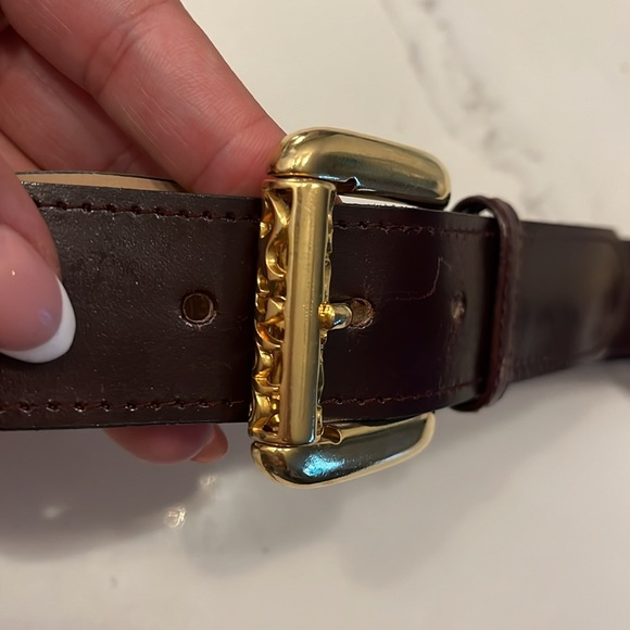 Beautiful genuine leather Code Azure Lion belt - Picture 4 of 10